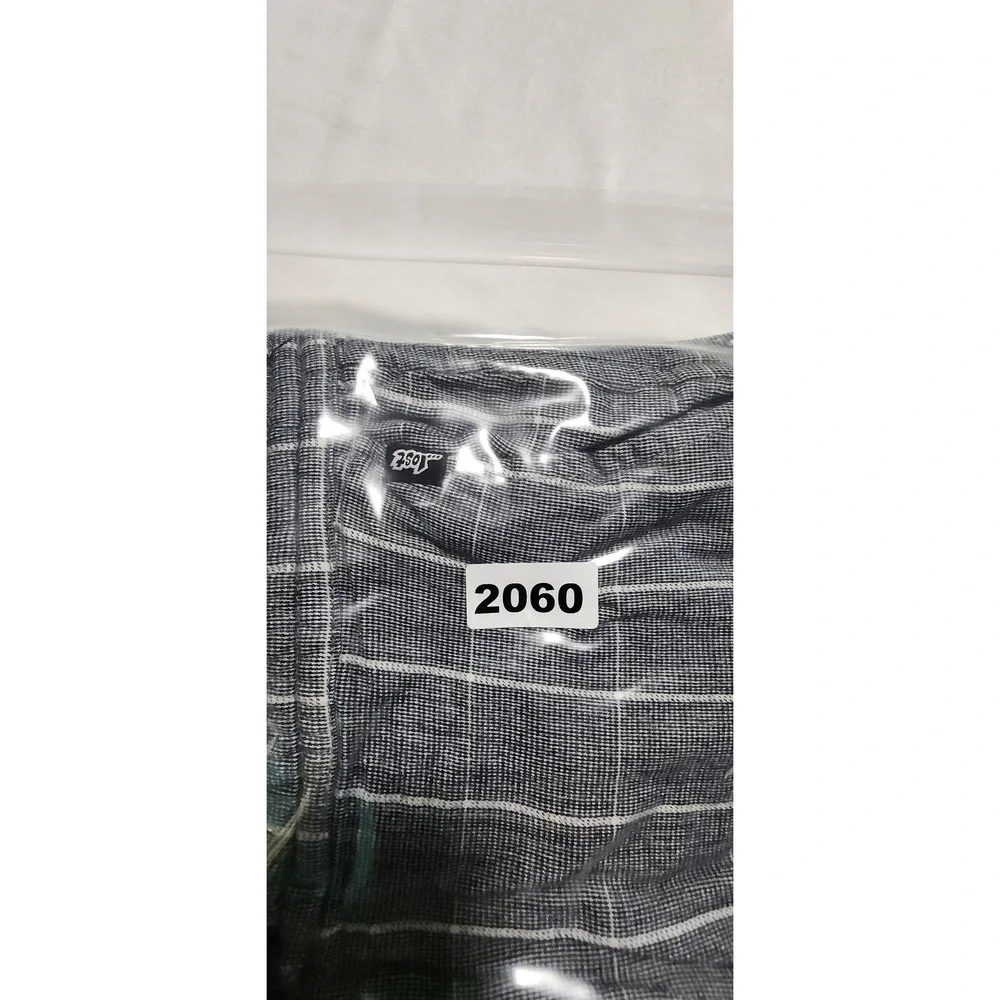Lost Plaid Shorts Mens 34 Gray White Drawstring‎ Casual Summer